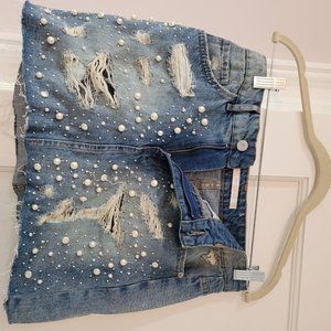 ZARA Jean Pearl Skirt
